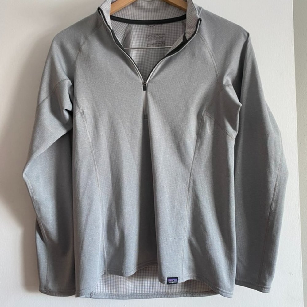 Patagonia Midweight Capilene Baselayer, Grey 1/4 Zip, Small